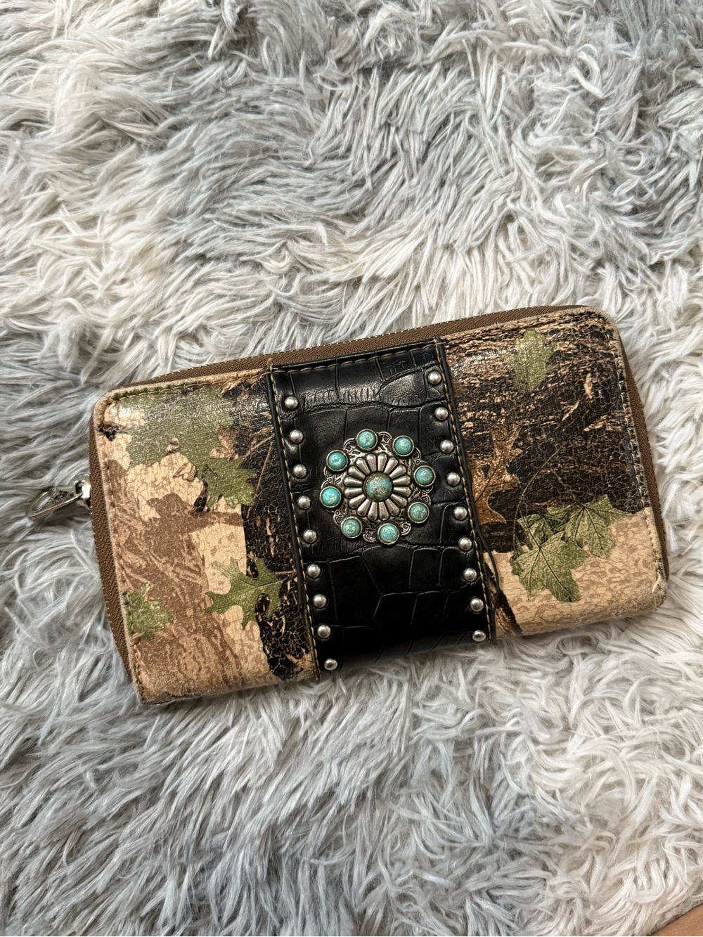 Western American Bling Wallet Clutch